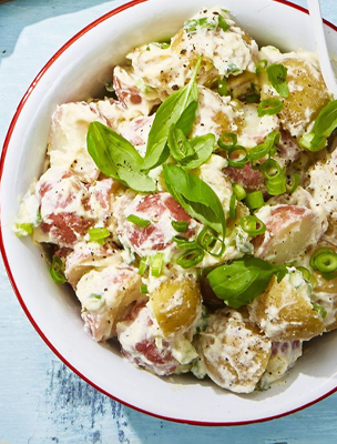 creamy basil potato salad